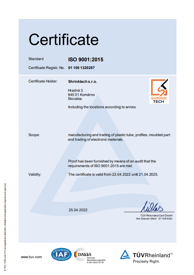 Shrintkech ISO 9001:2015